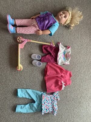 Our Generation 46cm Doll with scooter and UK