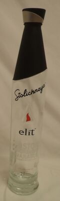 STOLI ELIT Custom Engraving Vodka 750 ml glass empty bottle Stolichnaya w/cap