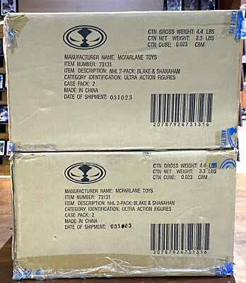 (2) BRENDEN SHANAHAN ROB BLAKE MCFARLANE SEALED CASES RARE 4 FIGURES TOTAL ~!