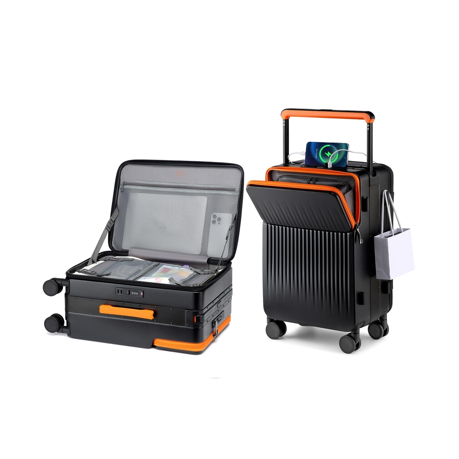 Joyway Carry on Luggage 22x14x9 Airline Approved, Hardside Carry-on Suitcase ...-image