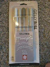 Sakura Gelly Roll Moonlight 06 Fine Line Pens, Gray Tones