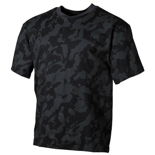 T-shirt Militaire Classique Homme - Style Armée US Camouflage - 100% Coton, Manches Courtes - Marque MFH