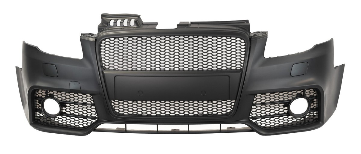 Audi RS4 B7 フロントバンパーグリル 左右 For 05-08 Audi B7 A4, RS4 Style Front Bumper with Black Front