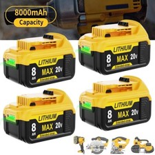 4 1 x For DeWalt 20V 20 Volt Max XR 8.0AH Lithium Ion Battery DCB206-2 DCB205-2