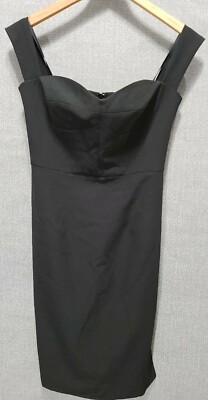 Milly Womens Karen Dress Sleeveless Pencil Dress Black Size 4                B28