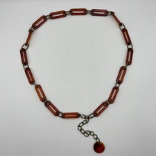 VINTAGE PLASTIC TORTOISE CHAIN LINK BELT