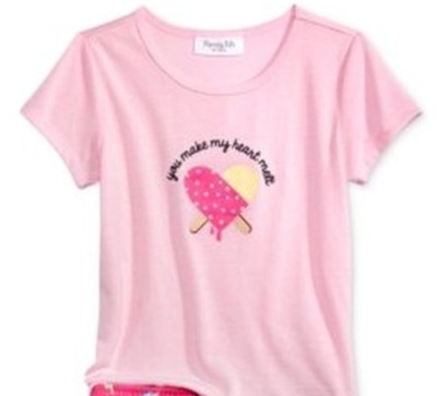 Family PJS Girls Mommy & Me You Make My Heart Melt PJ TOP Size 4-5 NWOT