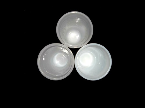Anchor Hocking Harvest Grapes Set of 3 Milk Glass Dessert/Parfait Goblets - Picture 3 of 5