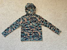 Abercrombie Kids 11/12 Camo Fleece 1/4 Zip Hoodie Pullover w/ Pocket  Unisex