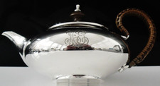 Tiffany Antique Sterling Silver Teapot with Infuser John C Moore II c.1907
