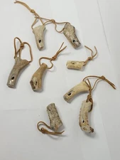 Handmade Whistle Made of Deer Antler - Works Great- 2" to 5" Long- High Pitched