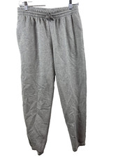Adidas Mens Heather Gray Fleece Tapered Sweatpants All Season Size S NWT
