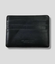 $39 Bloomingdale's Mens Black Leather Credit Card Case Holder Wallet Insert