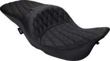 DRAG SPECIALTIES Freedom Seat - Vinyl - Double Diamond Black Stitch - FLH
