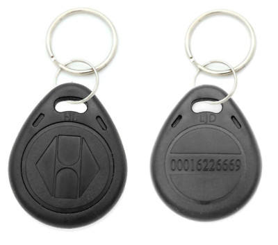 100 x SCHWARZ 125Khz RFID TK4100 EM4100 Nähe ID Karte Token Tags Schlüsselanhänger