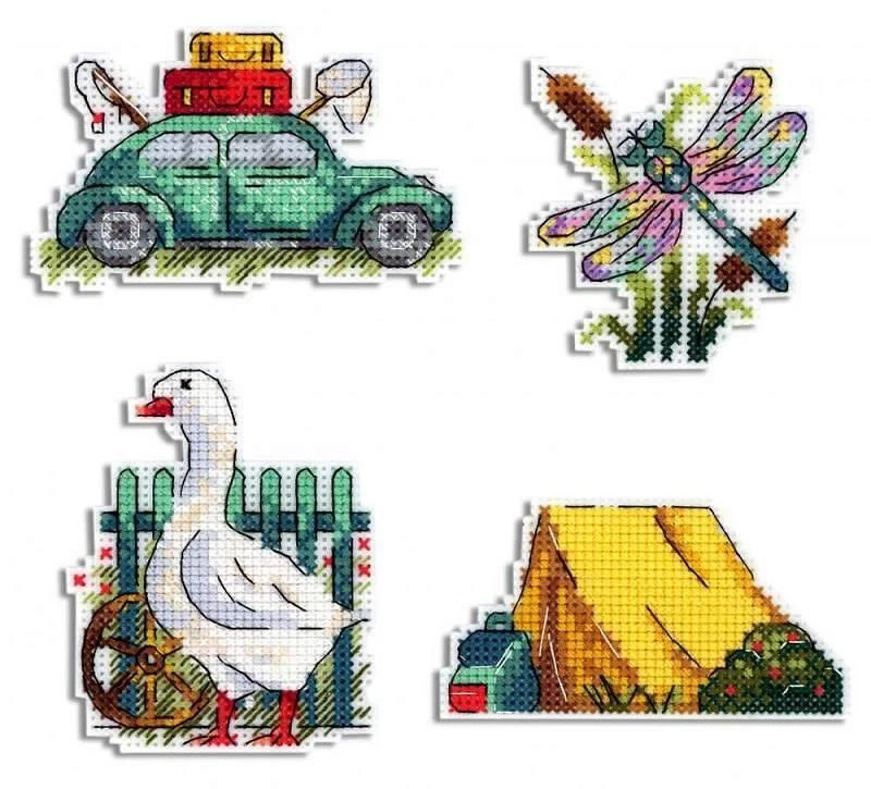 Summer. Magnets SR-579 Plastic Canvas MP Studia Counted Cross Stitch Kit - Image 2 of 4