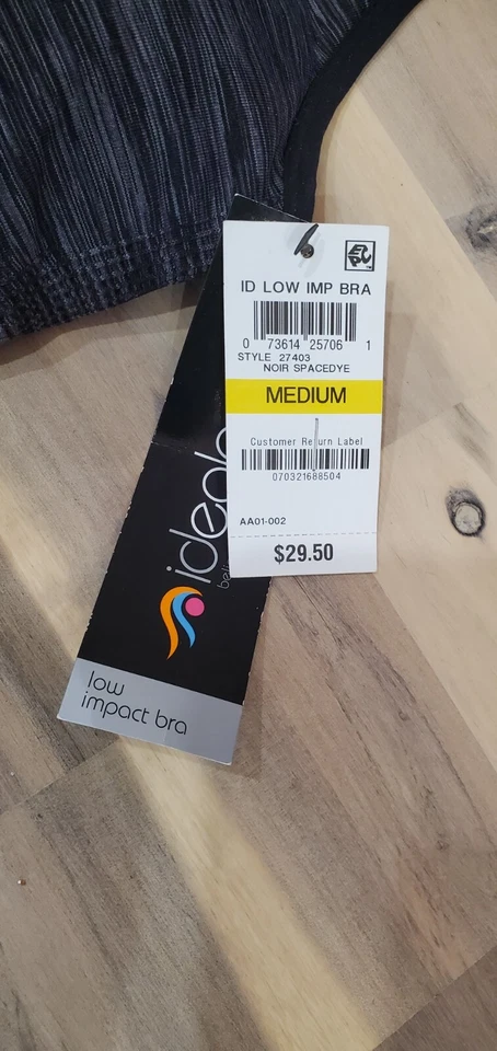 Sujetador deportivo Ideology para mujer teñido espacial de bajo impacto espalda deportiva negro talla mediana Foto 4 de 4