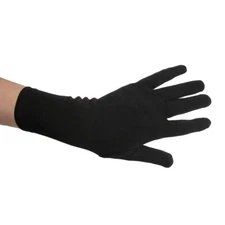 Short Wrist Length Black Costume Gloves ~HALLOWEEN THEATRICAL PROM DANCE COSPLAY