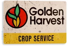 TIN SIGN Golden Harvest Crop Metal Garden Kitchen Farm Cottage Shop Store A904