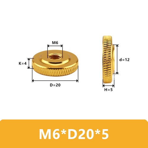 M3 M4 M5 M6 M8 M10 Knurled Thumb Nuts Through Hole Aluminum Hand Grip Knobs Nuts - Picture 14 of 22