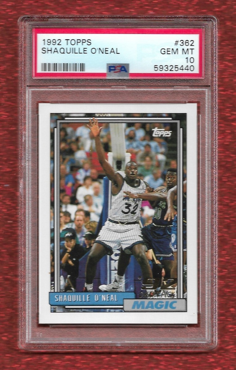 1992 TOPPS #362 SHAQUILLE O'NEAL PSA 10 GEM MINT ROOKIE RC