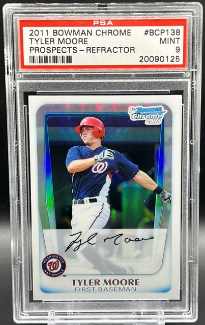 2011 BC Prospects Tyler Moore 404/500 PSA 9 *Top Pop 1* Nationals Refractor RC