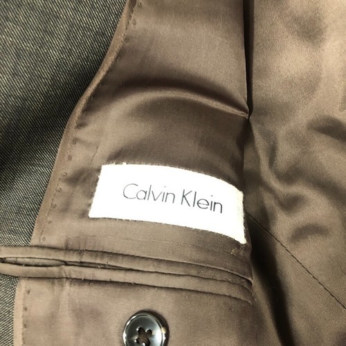 Calvin Klein Suit Men 40R Brown Blazer Jacket 38 x 31 Straight Leg Pants Macys - Picture 4 of 24