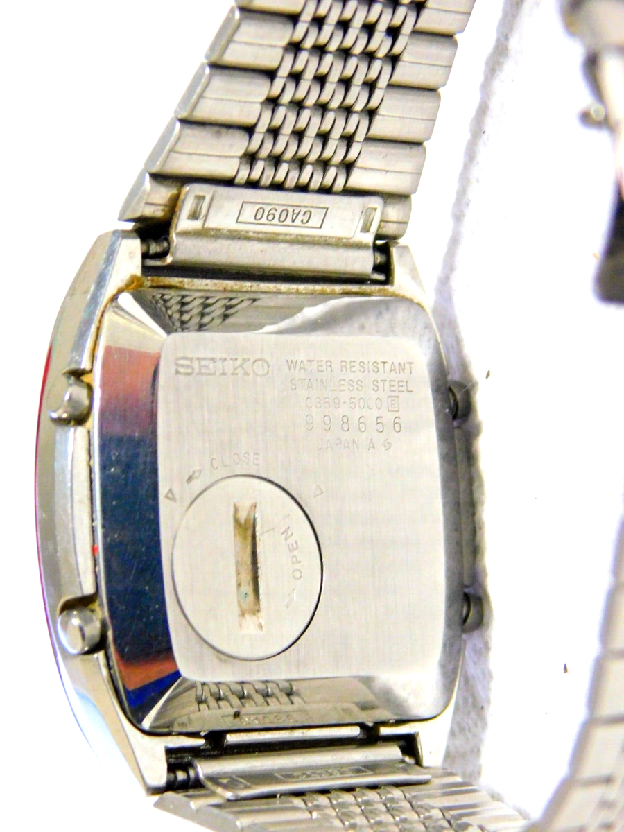 訳アリ SEIKO CALCULATOR-ALARM 腕時計 C359-5000 SEIKO C359-5000 Calculator Alarm Watch Quartz Digital Mens Japan