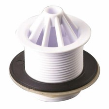 3 x  Urinal Waste Fitting 1.5" Unslotted 45mm Tail - White 1 1/2" -Plastic Domed