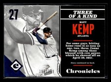 2017 Panini Chronicles #100 Matt Kemp Blue #/399 card