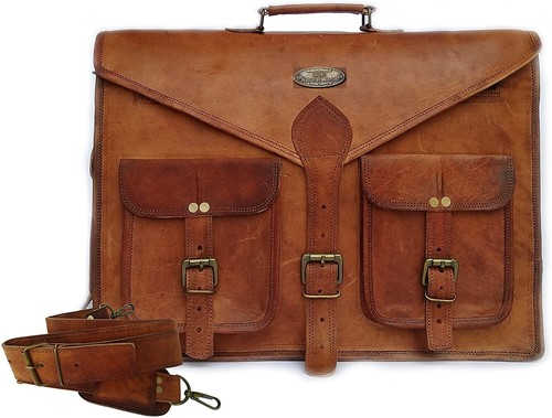 Mujer Genuino Vintage Piel Encerada Bandolera Maletín para Portátil Regalo  | eBay