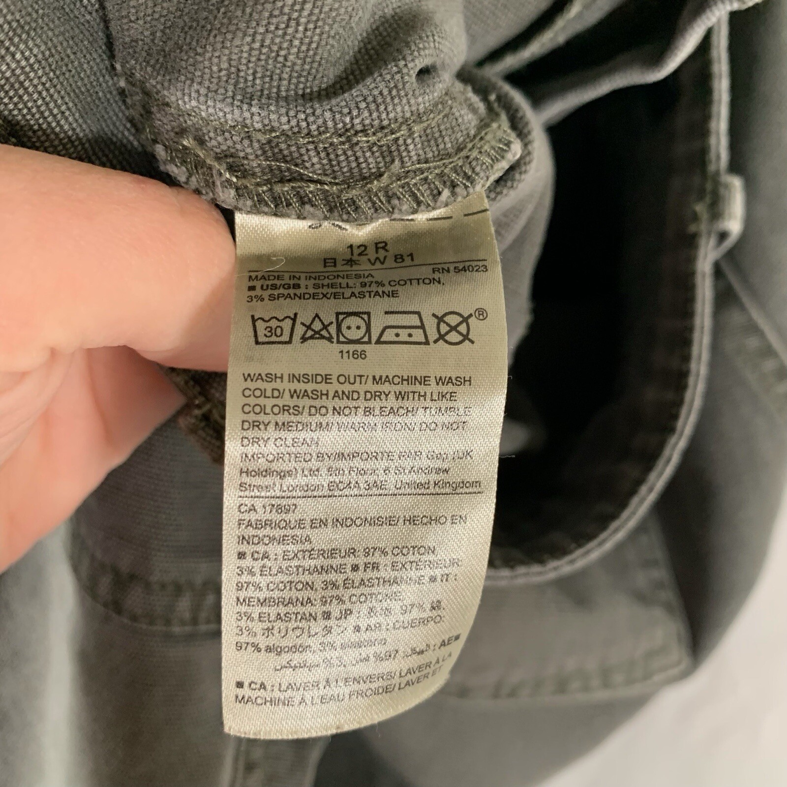 Gap Pants Women's Medium Solid Grey Pull On Elast… - image 7