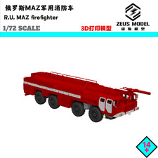 3D printing 1/72 Russia MAZ frefghter AA-60 Airport fire Unpainted model kit