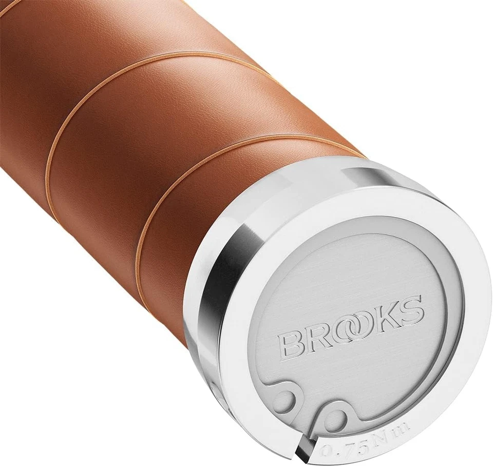 Brooks Slender Leather Grips (130 + 130 mm) Honey-New22 Unisex Adult Handlebar,  - Image 3 of 3