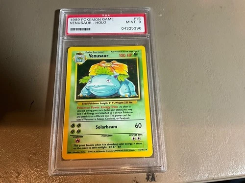 1999 POKEMON GAME #15 VENUSAUR-HOLO PSA 9
