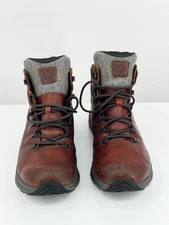 Merrell Full Grain Leather Wool Lined Boots Mens 12 Vibram Arctic Grip