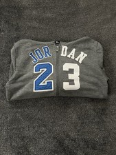 Jordan 23 Hoodie Gray/White/Blue Youth Size:L