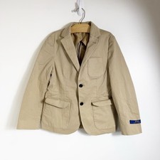 Polo Ralph Lauren Khaki Blazer Sportscoat Suit Jacket Beige Tan Boys 10