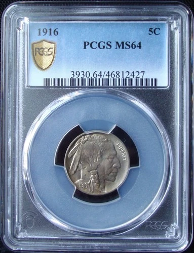 1916 Buffalo Nickel - PCGS MS 64 - Gold Shield