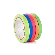 Stage Floor Marking Tape, 1/2" Wide x 36', Vibrant Neon Colors for Visibility