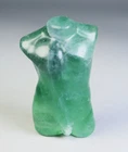 Natural Green fluorite Quartz Crystal Stone Carved Man model Reiki Healing