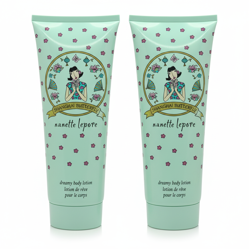 2 Pack Nanette Lepore Shanghai Butterfly Dreamy Body Lotion 6.8oz / 200ml *NWOB*