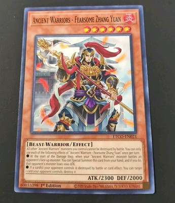 Yu-Gi-Oh! Ancient Warriors - Fearsome Zhang Yuan Common Card ETCO-EN021 NM