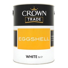 Crown Trade Eggshell Paint 5L Interior Wood & Metal - White