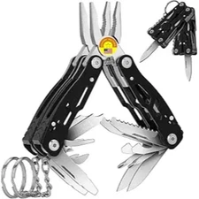 2PCS Mini Multitool Pliers 15 in 1, Handmade Multi Tool Plier, Premium Keychain
