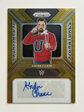 2024 Panini Prizm WWE Andre Chase 10/10 Gold Auto Sensational Signatures BOOKEND