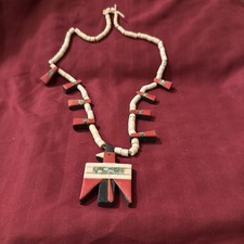 Collana, orecchini vintage Santo Domingo epoca depressione indiana Thunderbird