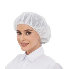 Hair Nets Disposable Bouffant Cap for Cooking Lab 24 Inch White 100 PCS