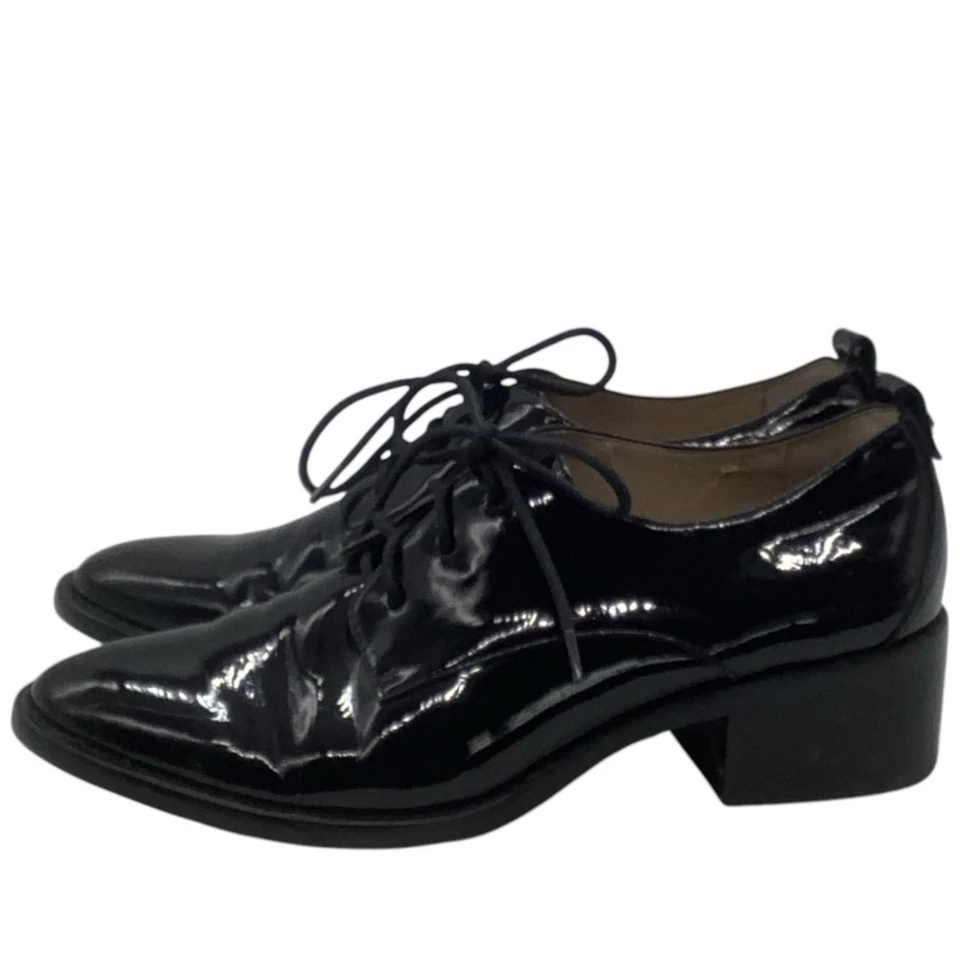 Zapatos Derby LOUISE ET CIE Lo-Fenn con cordones charol negro 8 tacones Oxford con Foto 4 de 4