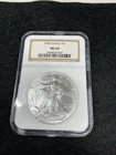 2005 $1 American .999 Silver Eagle NGC MS69 Brown Label